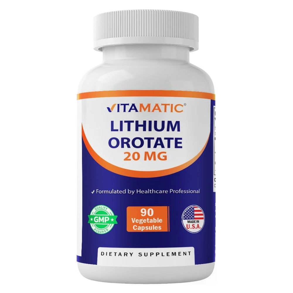 Lithium Orotate 20mg, 90 Cápsulas, Vitamatic