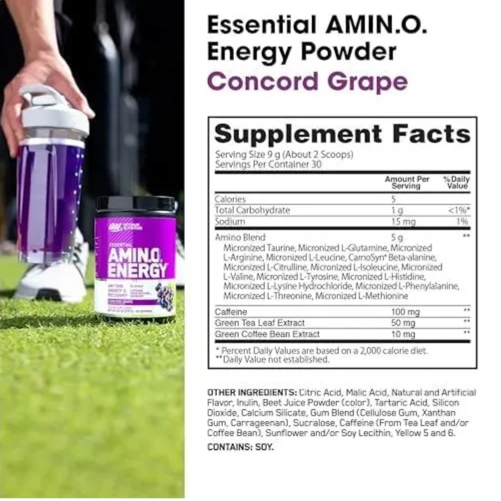 Essential AMINO Energy, Sabores, 30 Porções, Optimum Nutrition