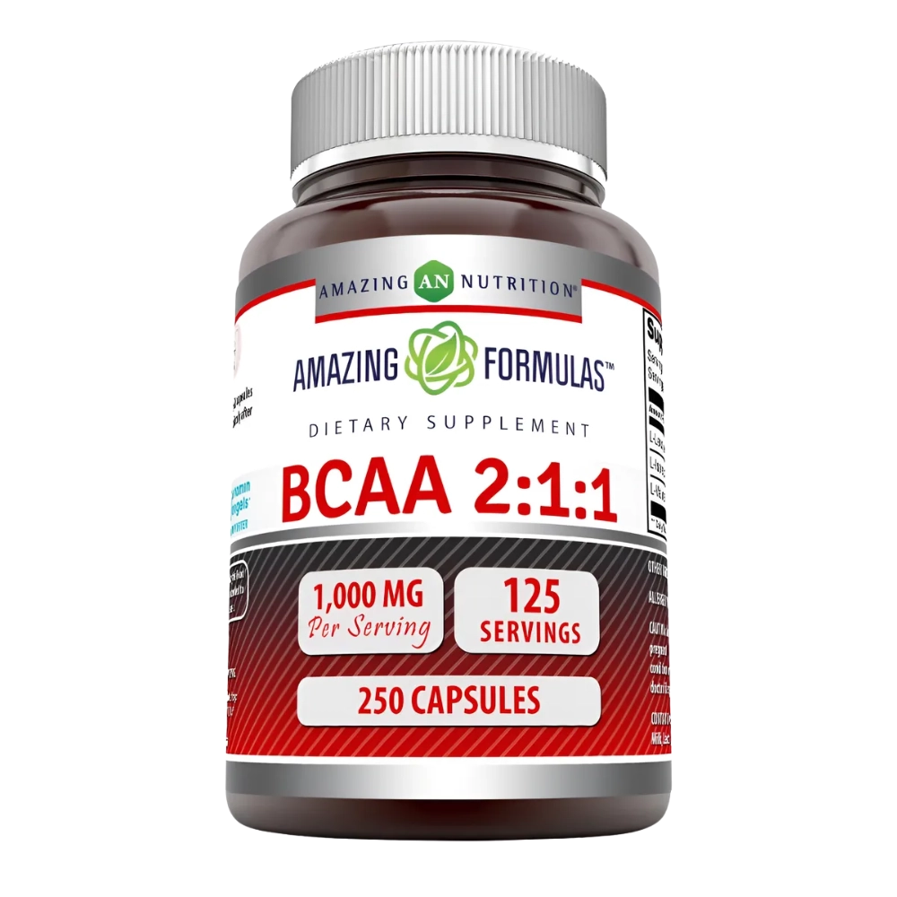 BCAA 2:1:1 1000mg 250 Cápsulas, Amazing Formulas