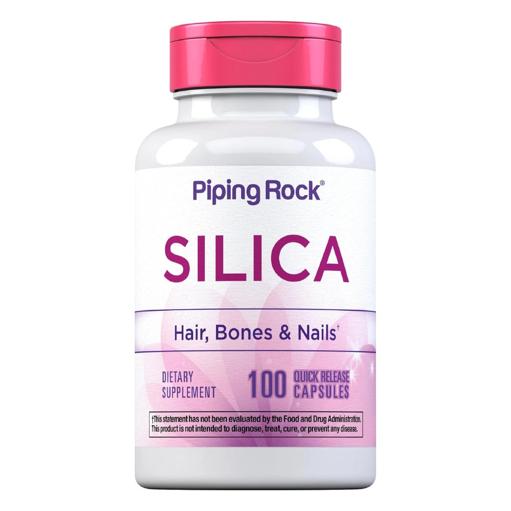  Silica, Hair, Bones e Nails, 500mg, 100 Cápsulas - Piping Rock