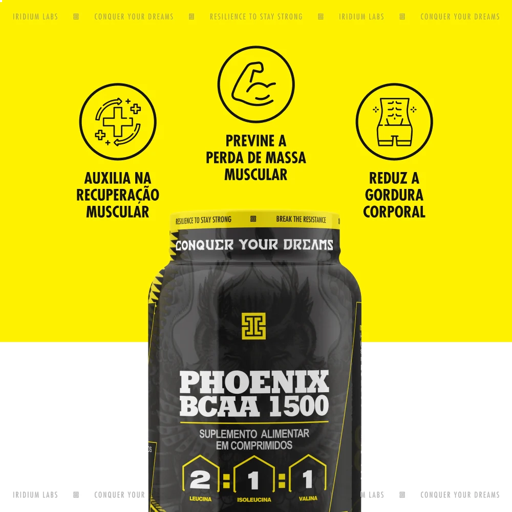 Phoenix BCAA 1500, 90 Comprimidos, Iridium Labs