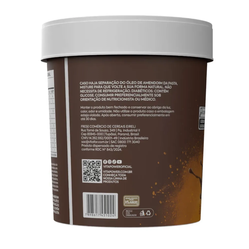 Pasta De Amendoim, Sabores, 600g, Vitafor