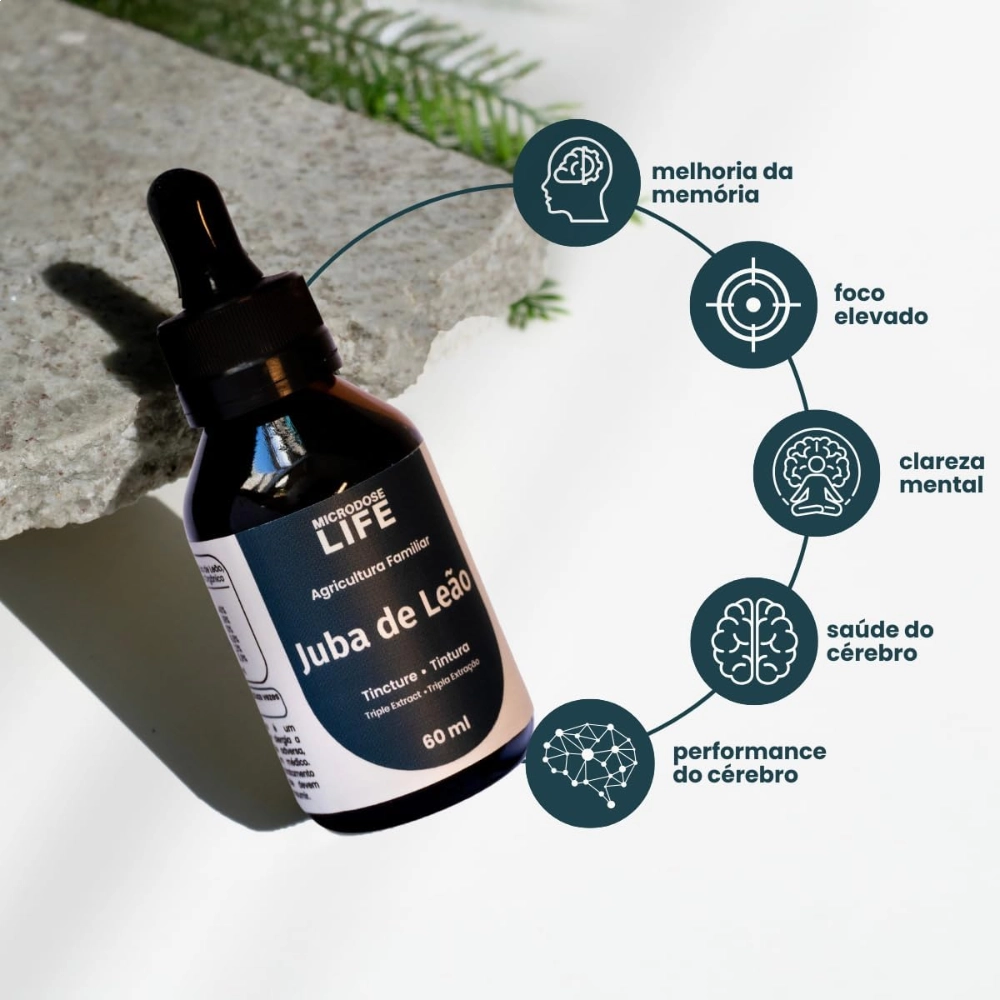 Extrato Líquido Cogumelo Juba de Leão, 60ml, Microdose Life