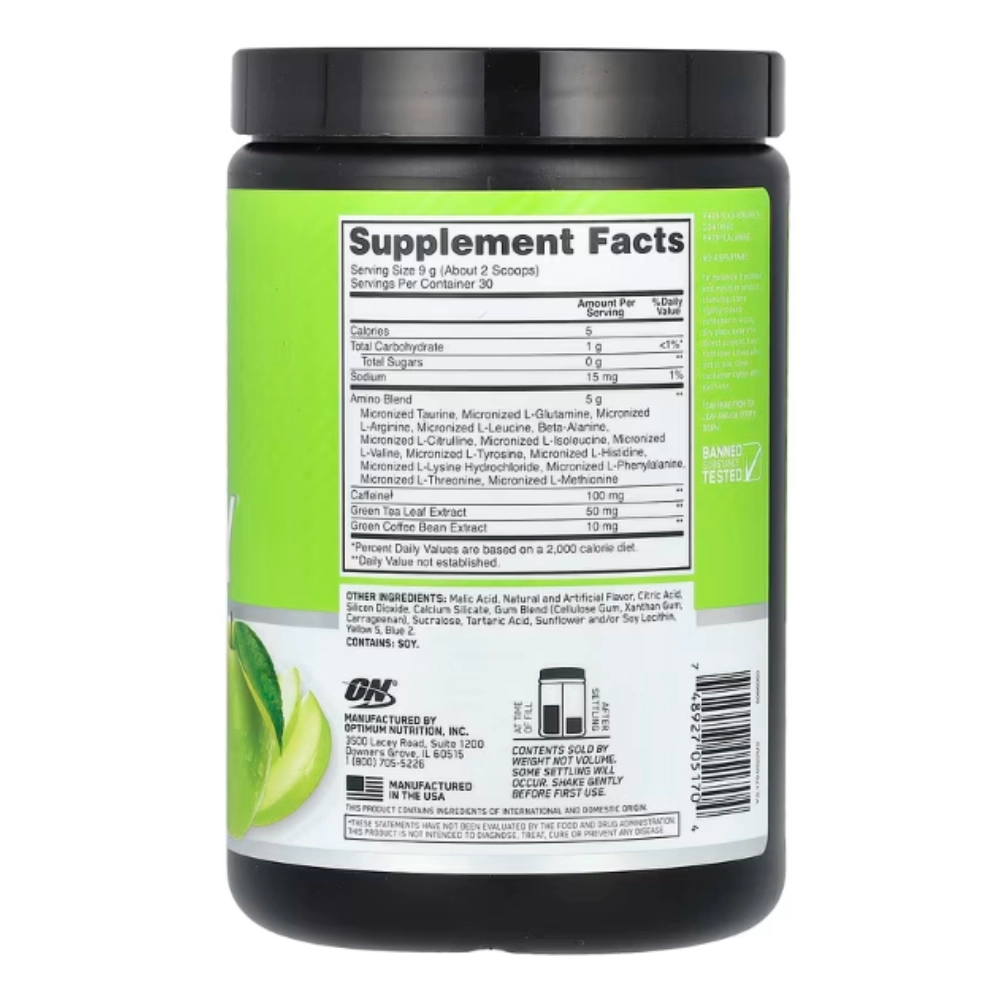 Essential AMINO Energy, Sabores, 30 Porções, Optimum Nutrition