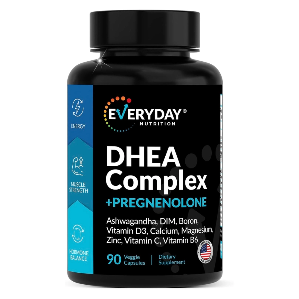 DHEA Complex + Pregnenolone, 90 Cápsulas, Everyday Nutrition