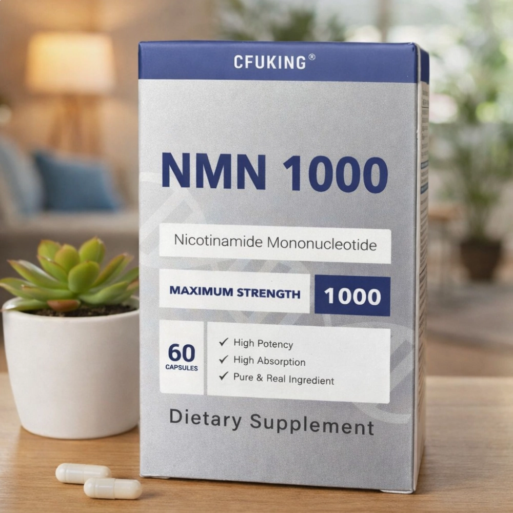 NMN 1000mg, Nicotinamide Mononucleotide, Maximum Strength, 60 Cápsulas - CFUKING