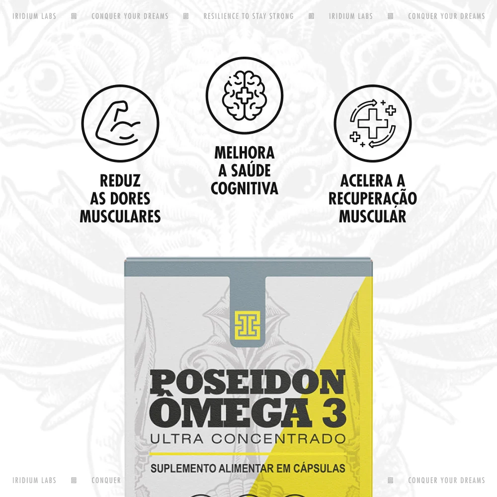Poseidon Ômega 3 1.400mg Ultra Concentrado, 60 Cápsulas, Iridium Labs