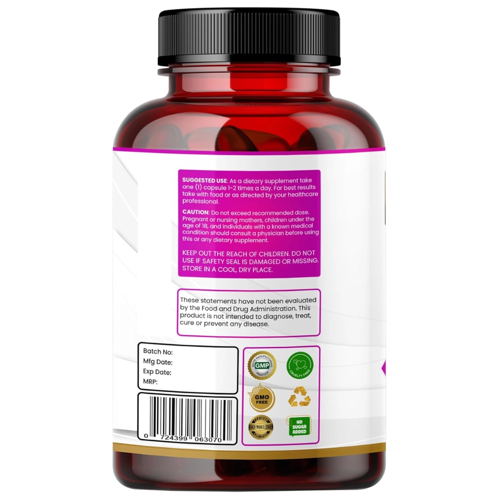 Urolithin A, 250mg, 5 em 1, 60 Cápsulas, Humming Herbs
