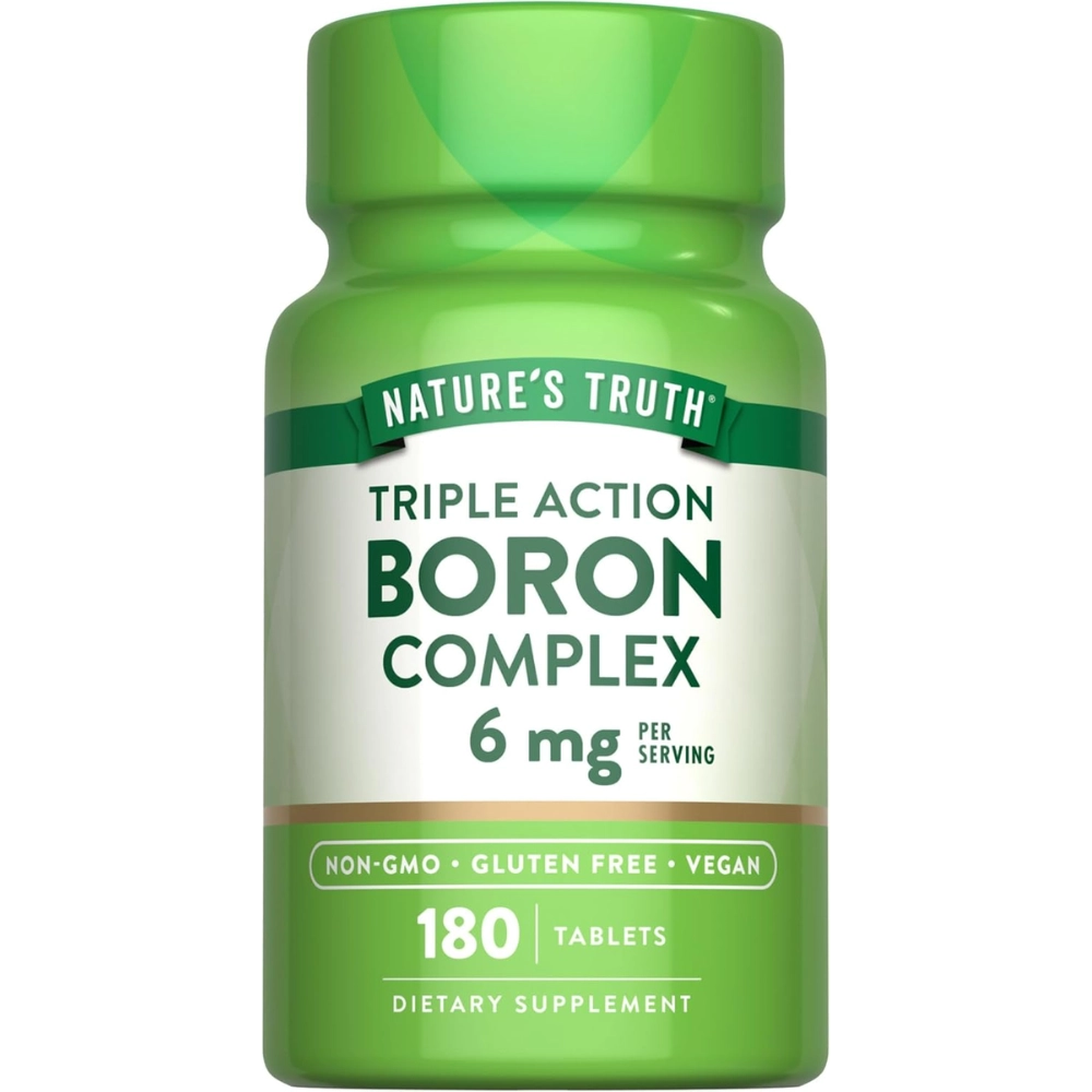 Boron, 6mg, Tripla Ação, 180 Comprimidos, Nature's Truth