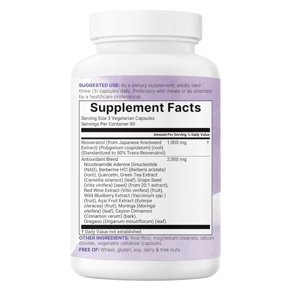 Resveratrol, 3,000mg, 240 Cápsulas, Micro Ingredients