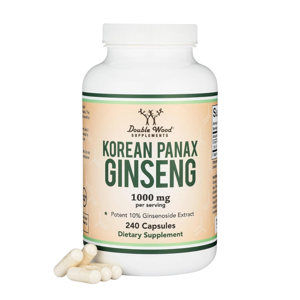 Extrato de Ginseng Vermelho Coreano, 120 Cápsulas, Double Wood