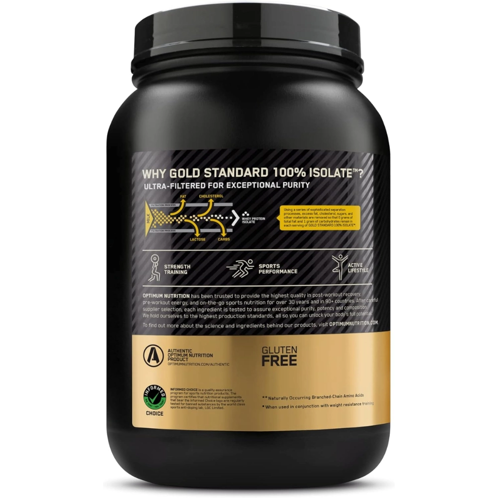 Whey Gold Standard 100% Isolate Protein Powder, Sabores, Optimum Nutrition