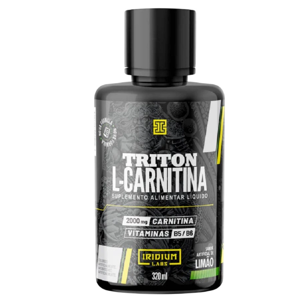 L-Carnitina 2000Mg + Vitaminas B5 E B6 Triton, Sabor Limão, Iridium Labs