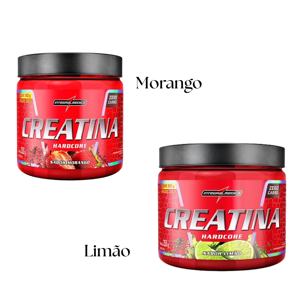 Creatina Hardcore, Sabores, 300gr, Integralmedica