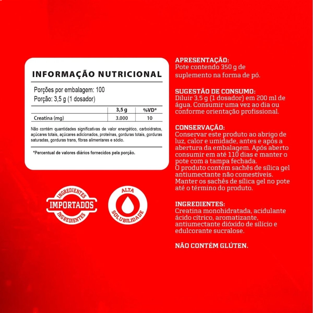 Creatina Hardcore, Sabores, 300gr, Integralmedica