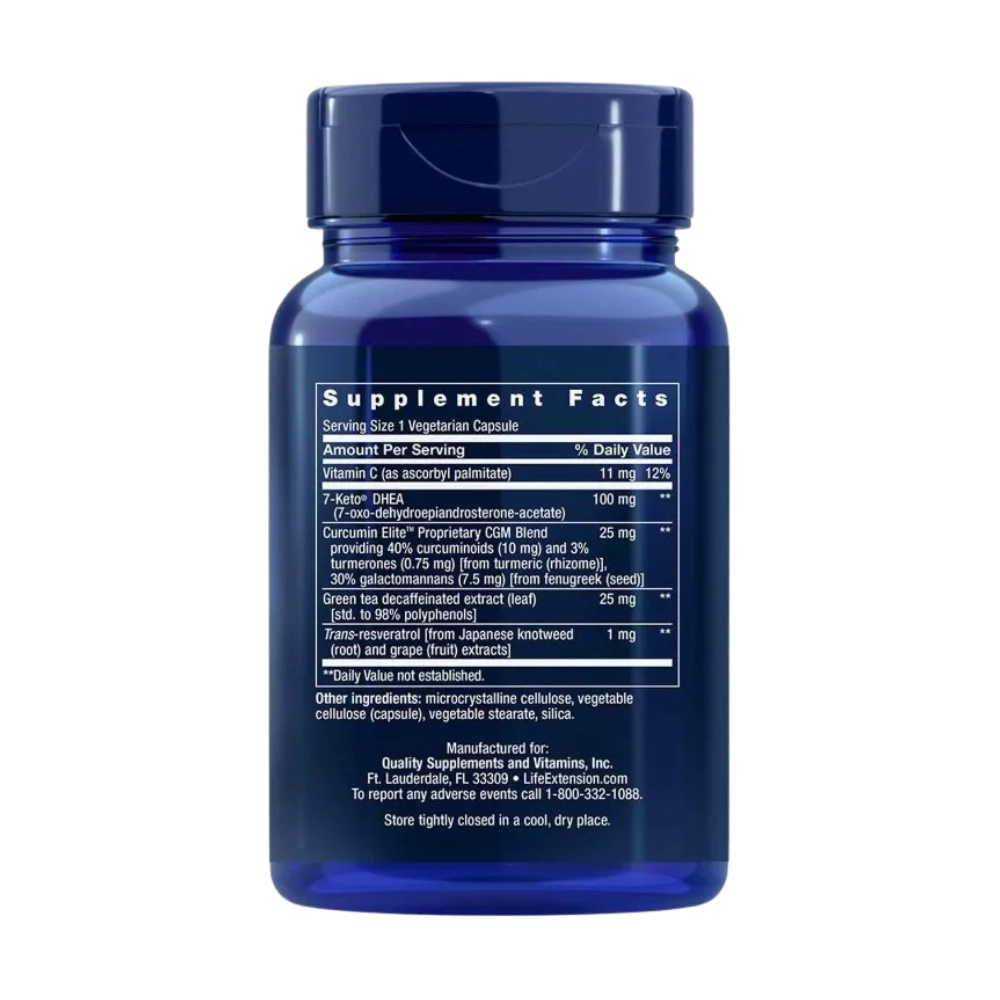 Dhea, 100mg, 60 cápsulas, Life Extension