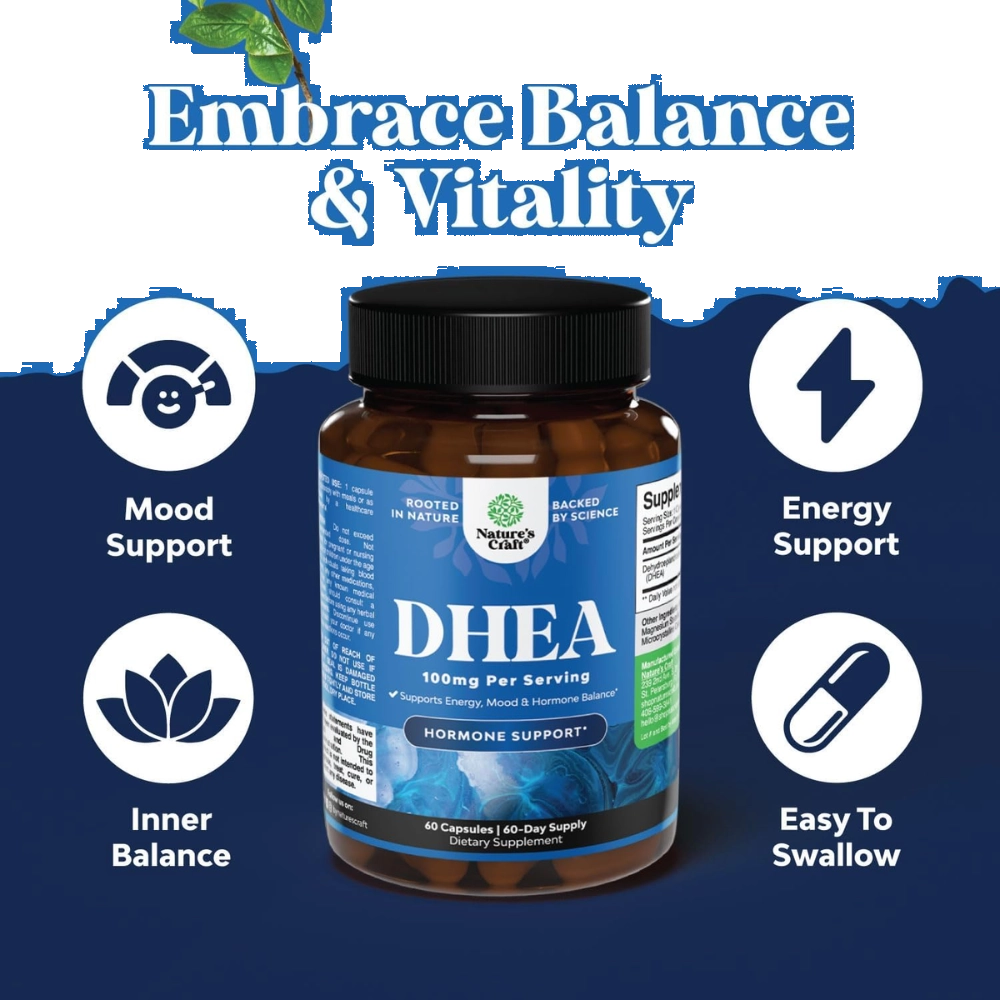 DHEA 100mg, 60 Cápsulas, Natures Craft