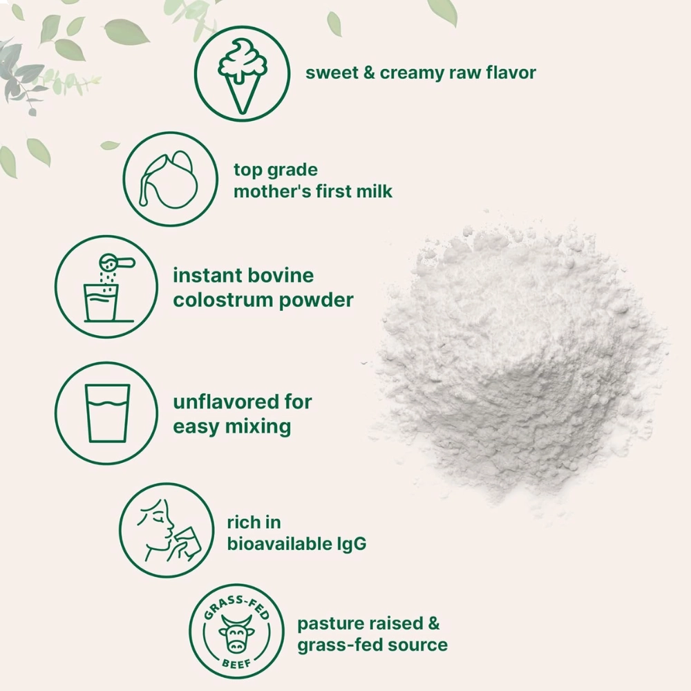 Colostro Bovino em Pó Instantâneo, 227g, Micro Ingredients