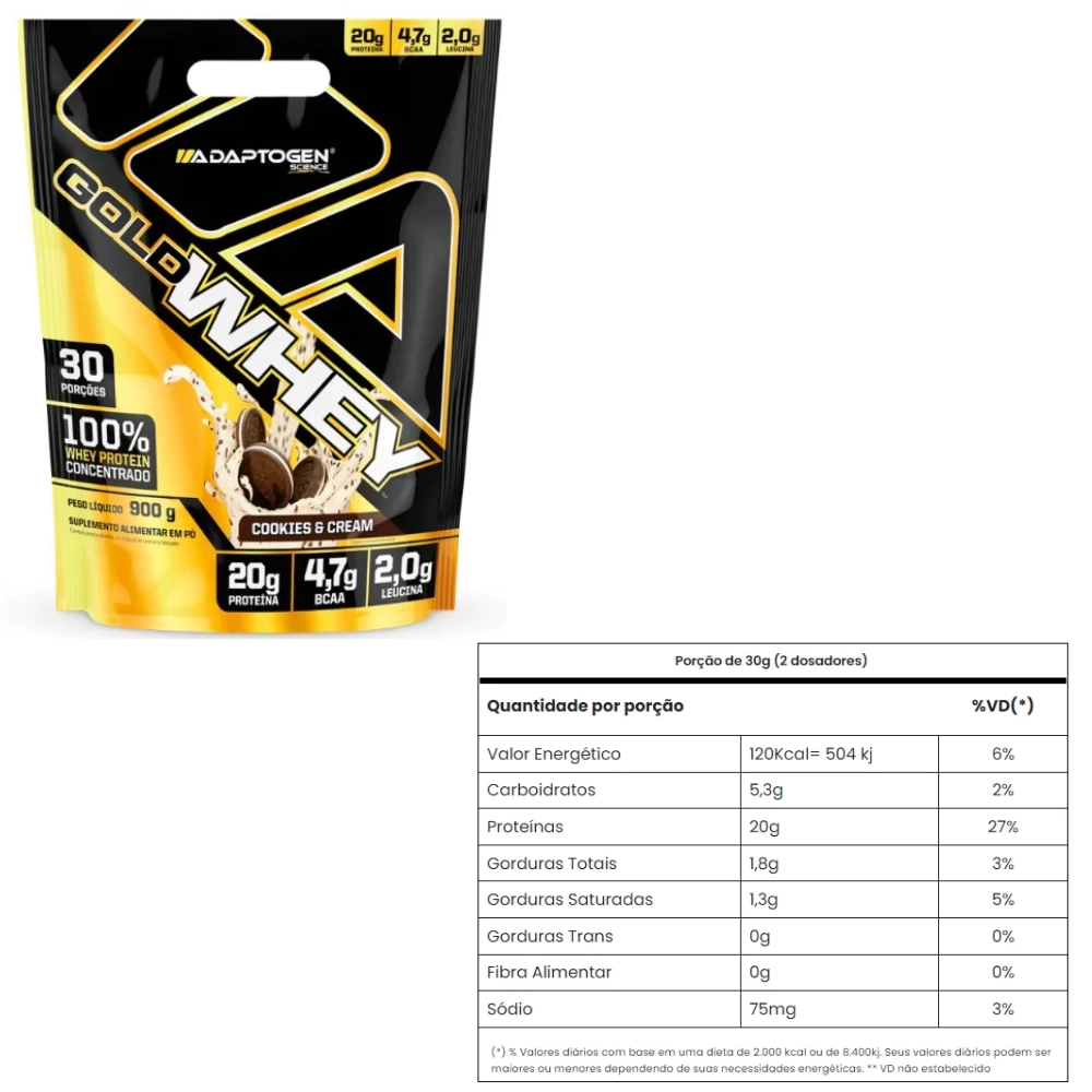 Gold Whey, 900g Sabores, Adaptogen