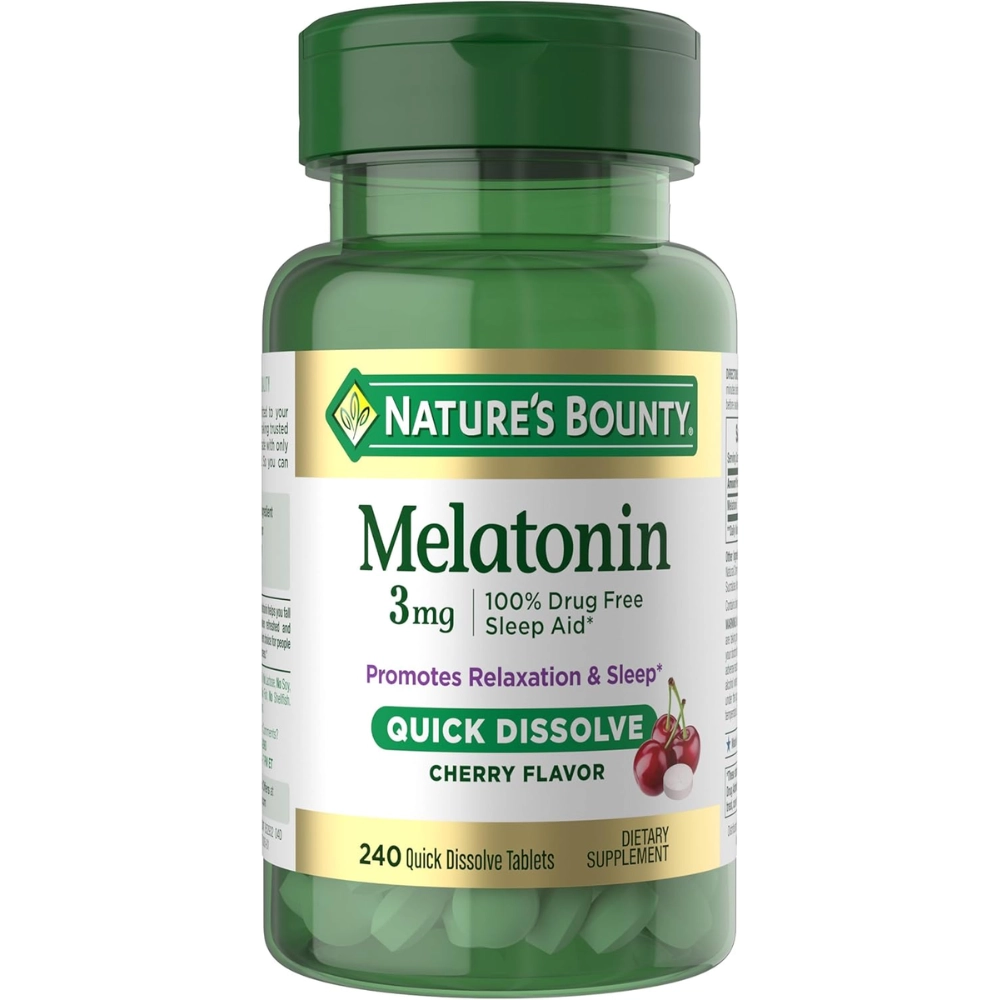 Melatonina 3mg, Sublingual, 240 Comprimidos, Nature\'s Bounty