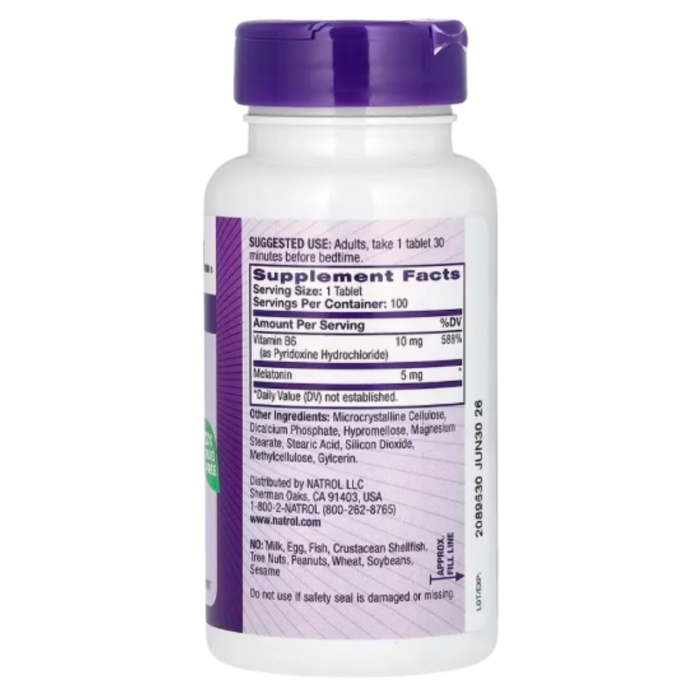 Melatonina 5mg, 100 Comprimidos, Time Release, Natrol