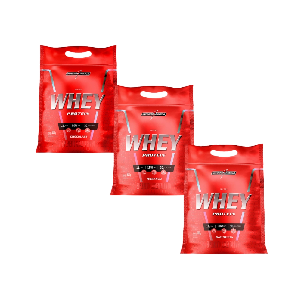 Nutri Whey Protein (Hipercalórico), Sabores, 900g, Integralmedica