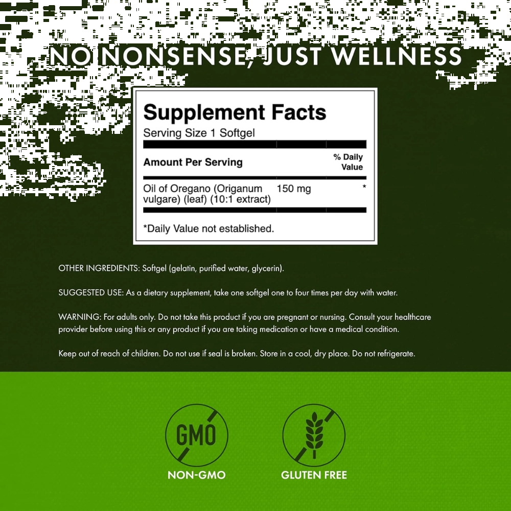 Óleo de orégano, 150mg, 120 cápsulas, Swanson