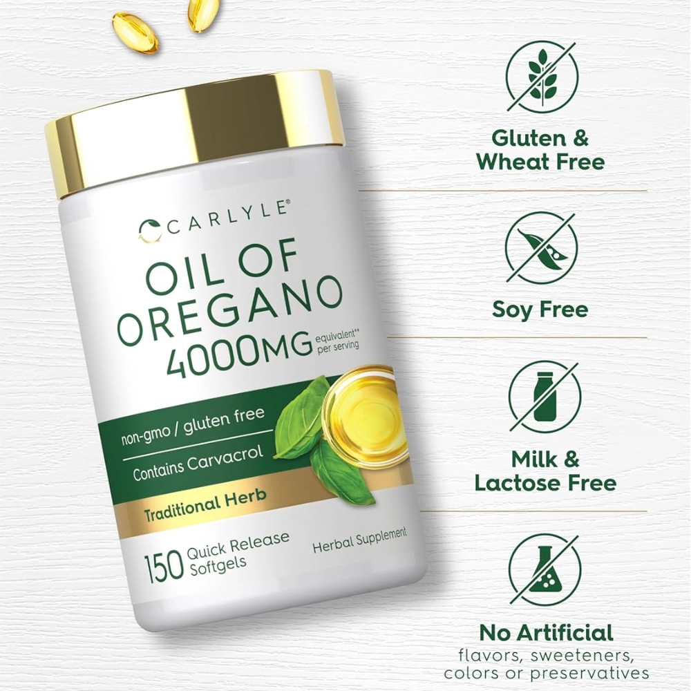 Óleo de Orégano 4000mg, 150 Cápsulas, Carlyle