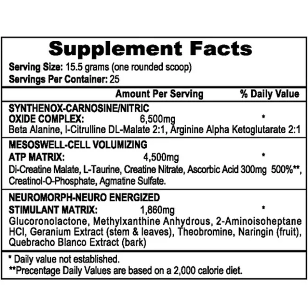  Pré Treino Mesomorph, Sabores, 388g, APS Nutrition