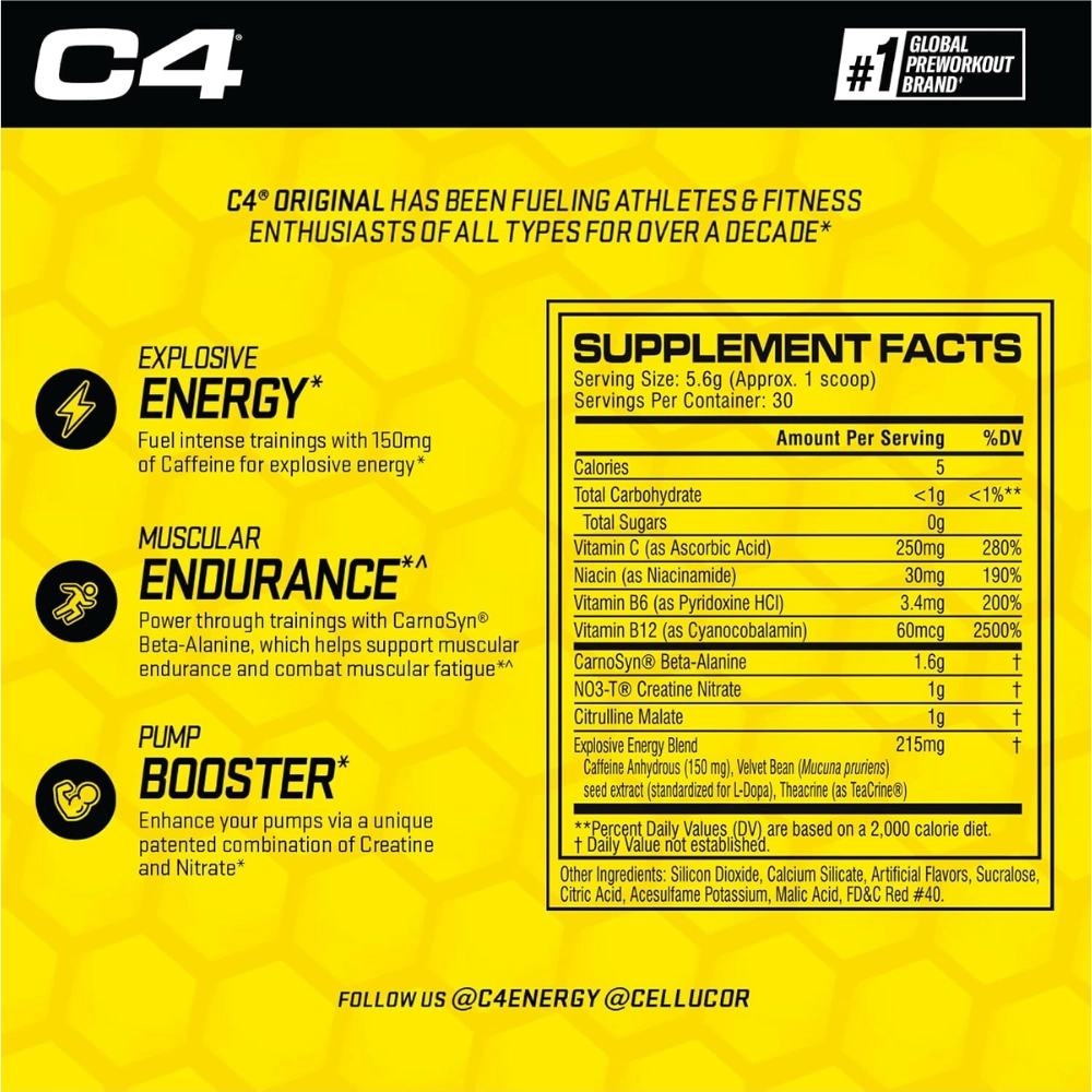 Pré-treino, Sabor Melancia, 195g, Cellucor