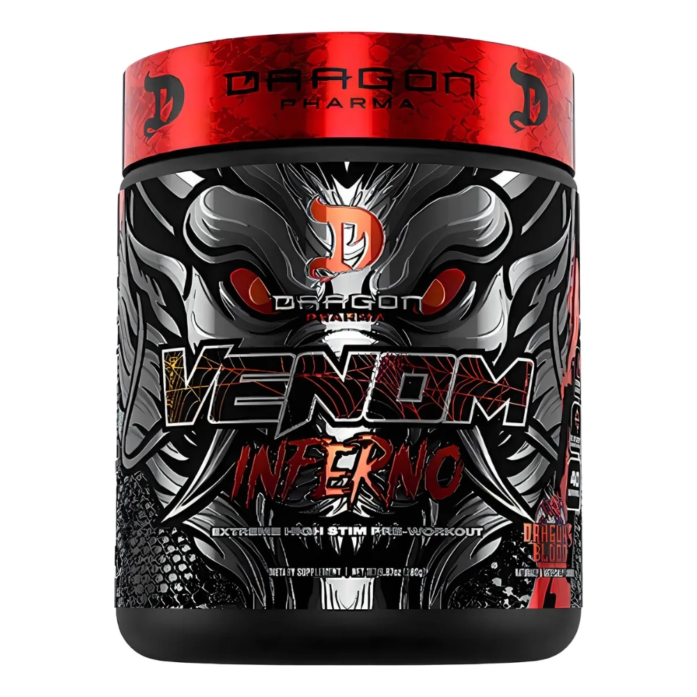 Pré treino Venom Inferno, Sabores, 280g - Dragon Pharma