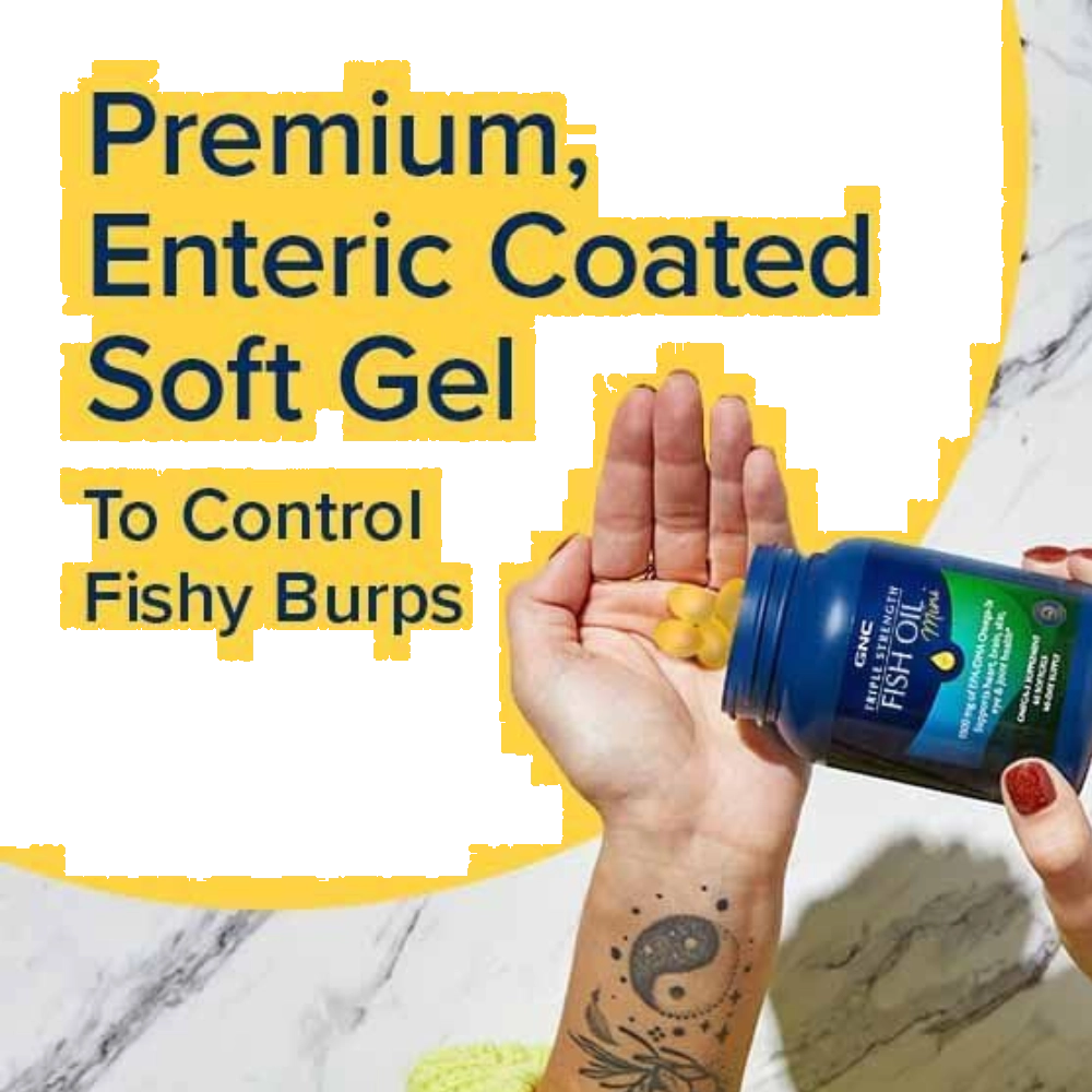  Triple Strength, Fish Oil, Omega 3, Mini Cápsulas - GNC