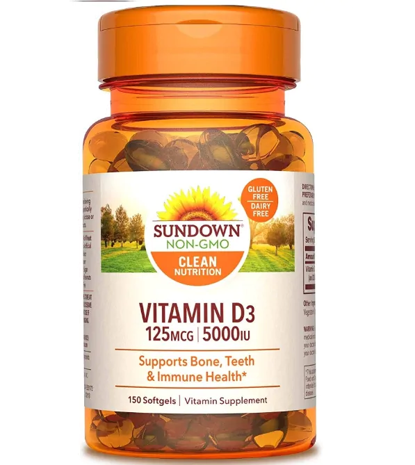 Vitamina D3 5000 IU, 150 cápsula, Sundown