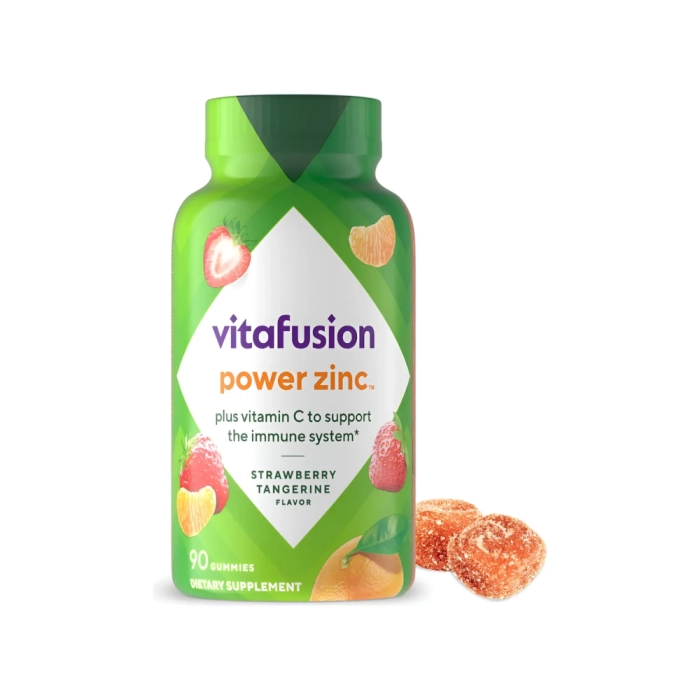Power Zinc, Strawberry Tangerine, 90 Gummies, Vitafusion