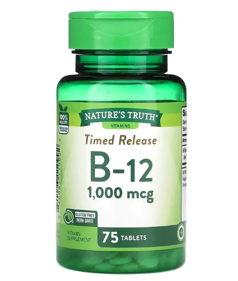 Vitamina B12, 1000mcg, 75 Comprimidos, Nature's Truth