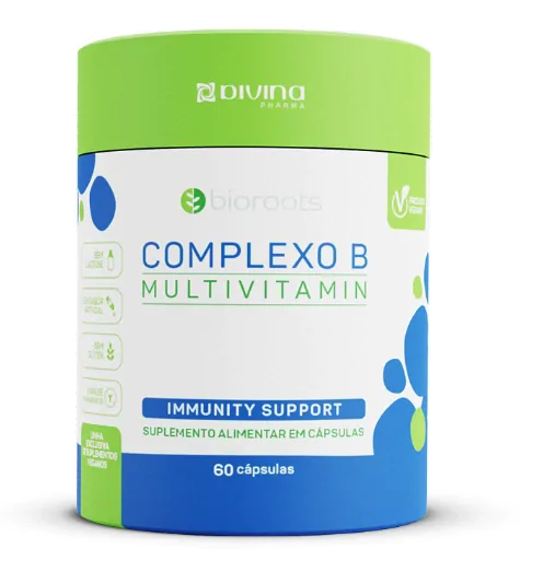 Complexo B Multivitamina, 60 cápsulas, Bioroots