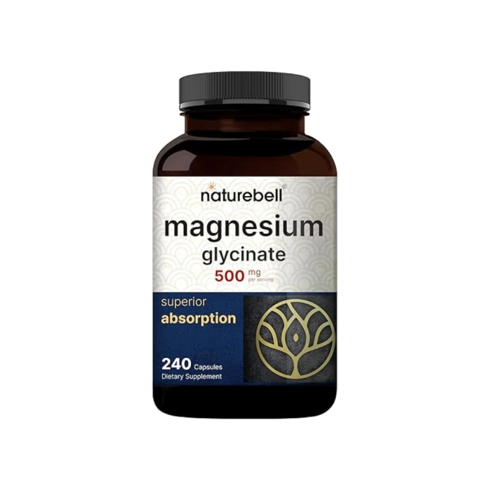 Pure Magnesium Glycinate, 500mg, 240 Cápsulas, Naturebell