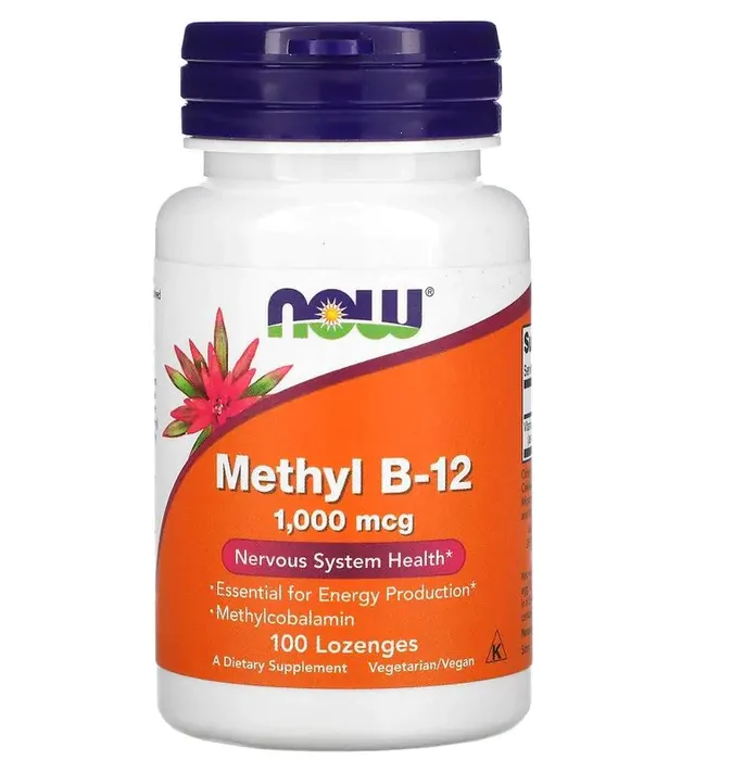 Methyl B-12, 1.000 mcg, 100 Pastilhas, Now