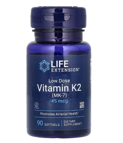 Vitamina K2, MK-7 45mcg, 90 capsulas, Life Extension