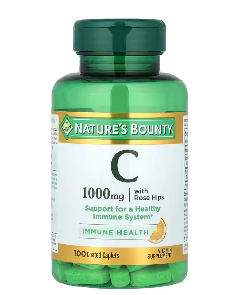 Vitamina C 1000mg com Rosa Mosqueta, 100 Cápsulas, Nature's Bounty