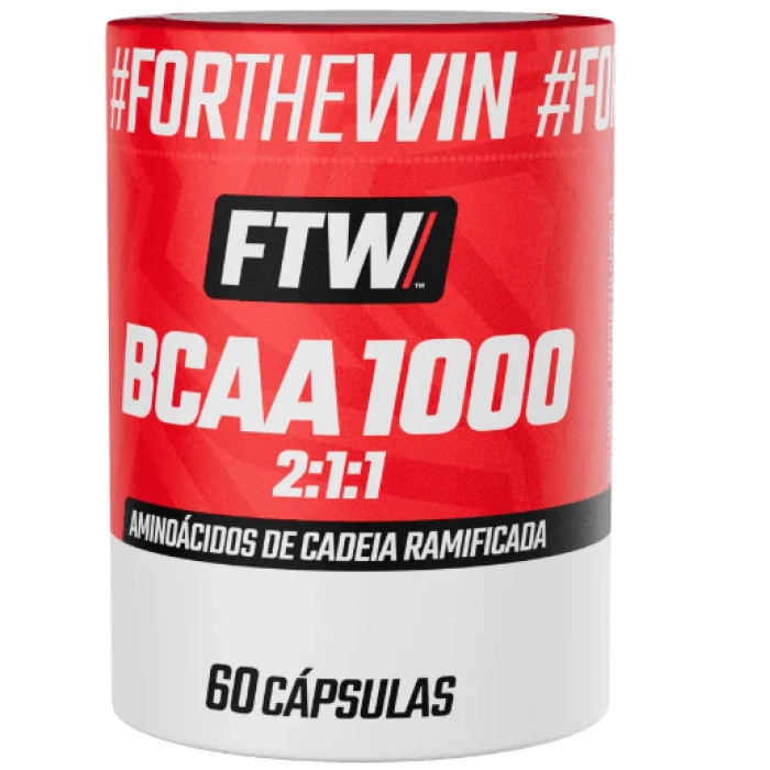 BCAA 1.000 2:1:1, 60 Cápsulas, FTW