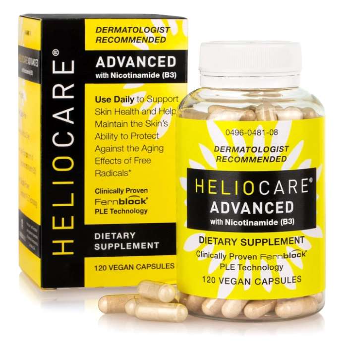 Advanced Niacina B3 250mg, Extrato de Fernblock PLE, 120 Cápsulas, Heliocare