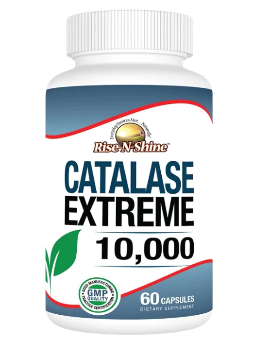 Catalase Extreme 10000UI, 60 Cápsulas, Rise N Shine