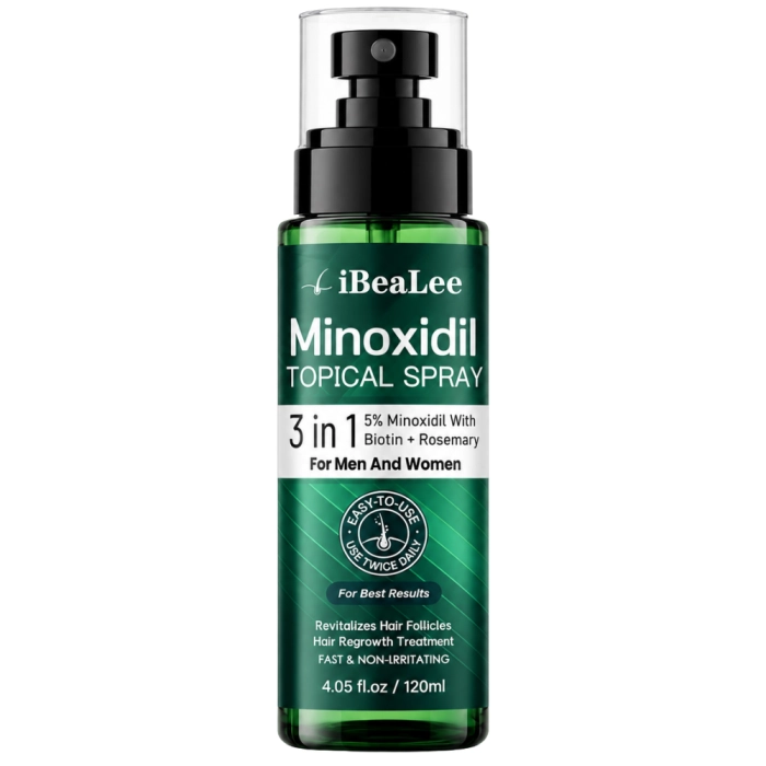 Minoxidil 5% Força Extra, Spray, 120ml, Ibealee