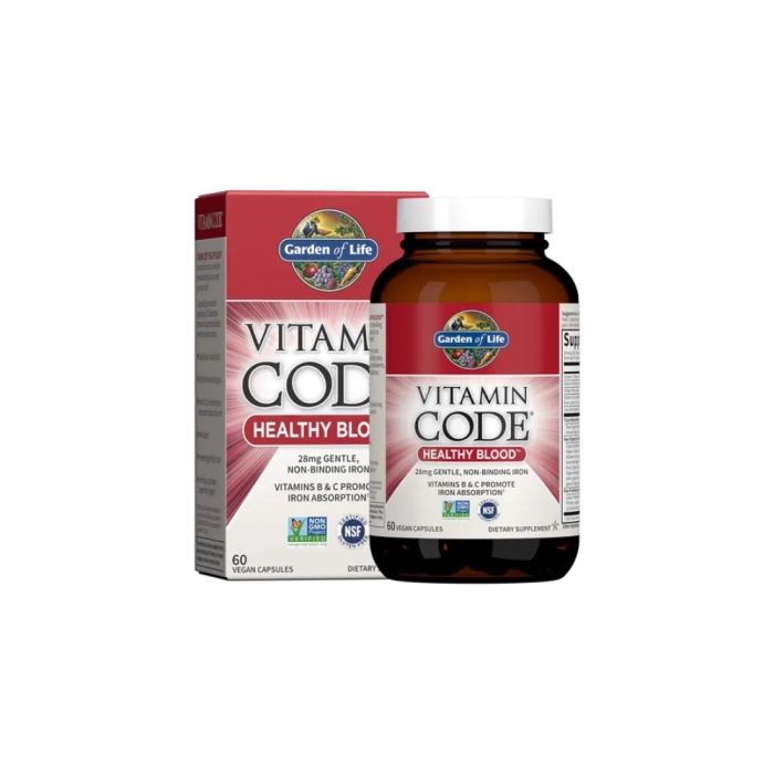 Vitamin Code , Healthy Blood, 28Mg, 60 Cápsulas, Garden of Life