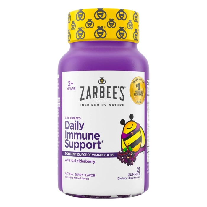 Daily Immune Support Kids, Imunidade Infantil e Bem-Estar Diário, 21 Gummies, Zarbee’s