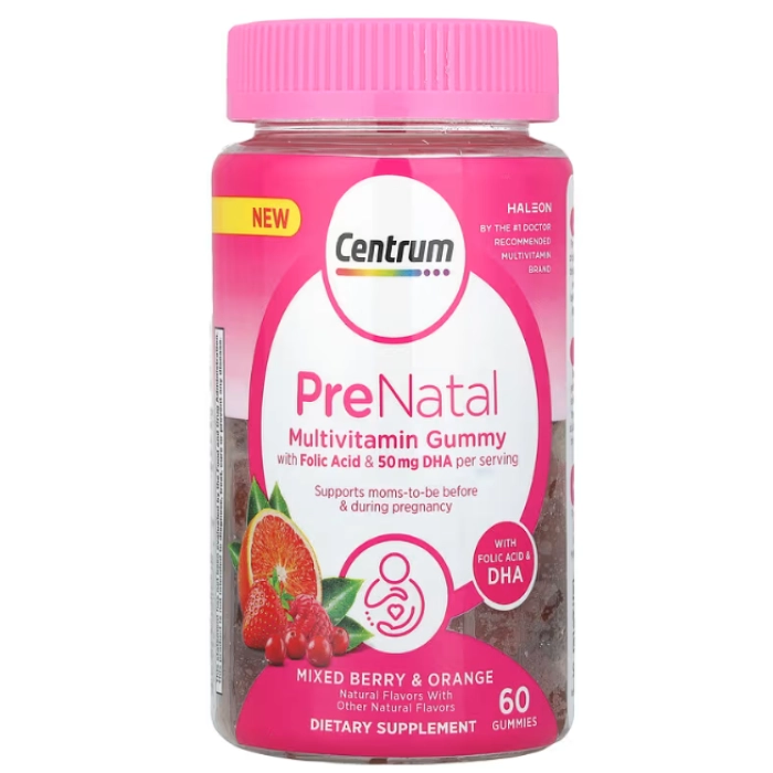 Centrum Multivitamínica Pré-Natal, 60 Gomas Sabor Mistura de Frutos Silvestres e Laranja