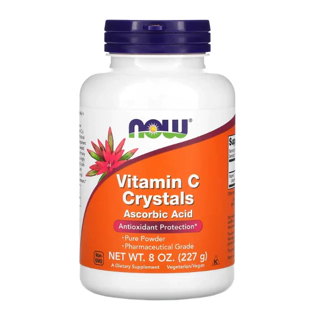 Vitamina C em Pó, 1100mg, Ácido Ascórbico, 227g, Now