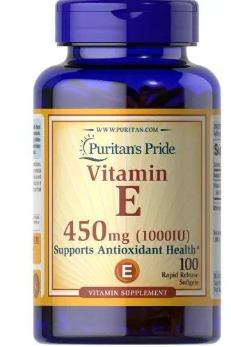 Vitamina E, 1000UI, 100 Cápsulas, Puritans Pride