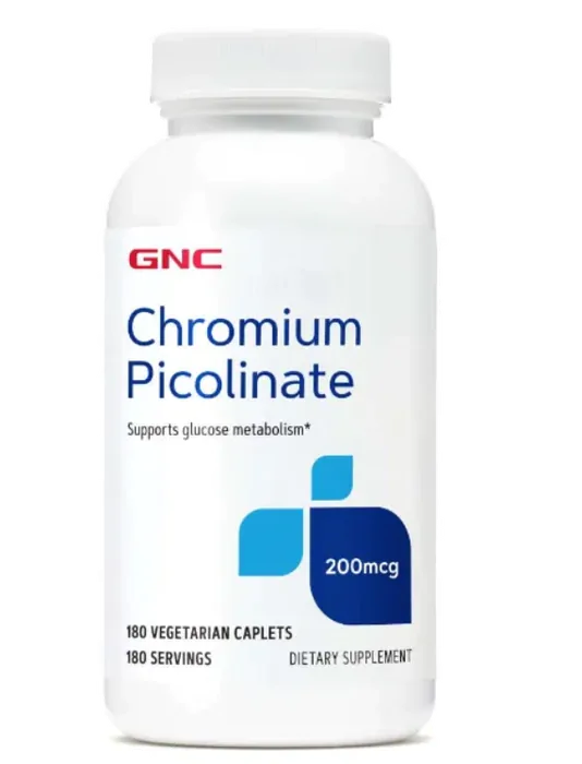 Picolonato de cromo, 200mcg, 180 Cápsulas, GNC